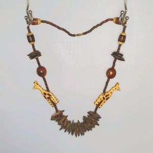 2!   MORE MORE MORE! 2 Hand carved and crafted safari necklaces